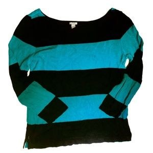 J. Crew Blue Striped Sweater